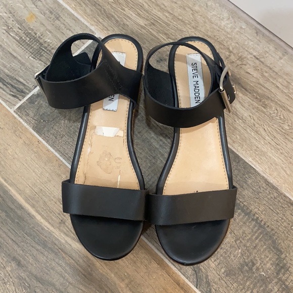 Steve Madden Wood Platform Sandals 7.5 - Picture 3 of 6